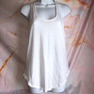 Pink White Racerback Tank